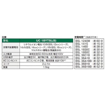 UC18YTSL(S) マルチポート充電器 1台 HiKOKI(旧日立工機) 【通販