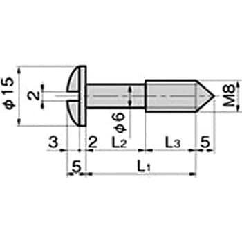 すり割り押しねじ(首下L1=20ねじ部L3=14) TAKIGEN(タキゲン)