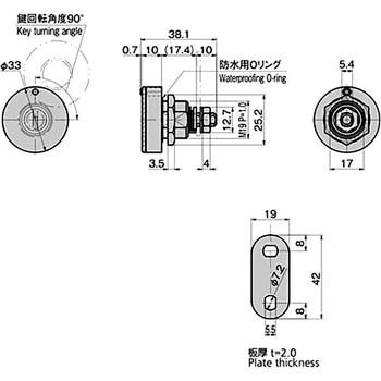 防水コインロック TAKIGEN(タキゲン)