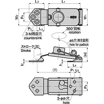 ステンレス 強力ターンキャッチクリップ TAKIGEN(タキゲン)