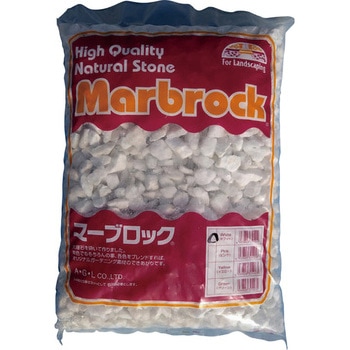 化粧砂利 大理石破石 マーブロック ホワイト 15kg タカショー