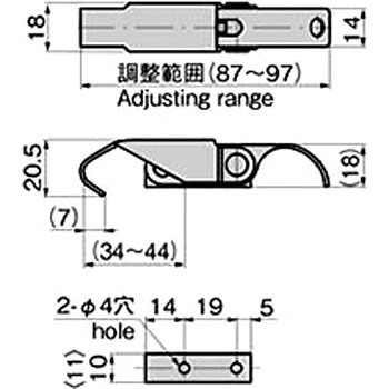 ステンレス フック型アジャストファスナー TAKIGEN(タキゲン)