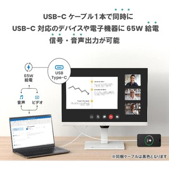 液晶ディスプレイ 27型/2560×1440/HDMI、DisplayPort、USB Type-C(65W給電)/ホワイト/スピーカー：あり BenQ(ベンキュー)