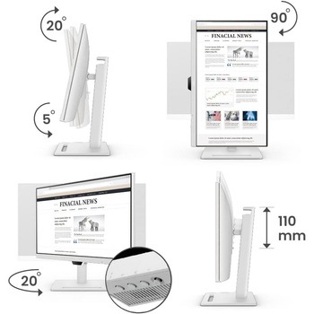 液晶ディスプレイ 27型/2560×1440/HDMI、DisplayPort、USB Type-C(65W給電)/ホワイト/スピーカー：あり BenQ(ベンキュー)