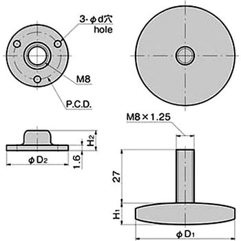 アジャスタープラパート(ΦD1=26.5) - TAKIGEN(タキゲン)