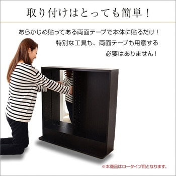 コレクションラック【-Luke-ルーク】専用ミラー2枚セット(ロータイプ用/深型・浅型共通) ホームテイスト