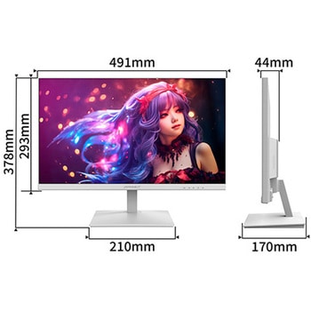 液晶ディスプレイ/21.5型/1920×1080/HDMI×1、VGA×1/ホワイト/スピーカー：有 JAPANNEXT