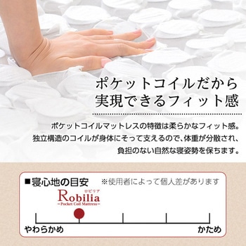 ポケットコイルスプリングマットレス【-Robilia-ロビリア】(ダブル用)※ロール梱包でラクラク搬入可能!※ ホームテイスト