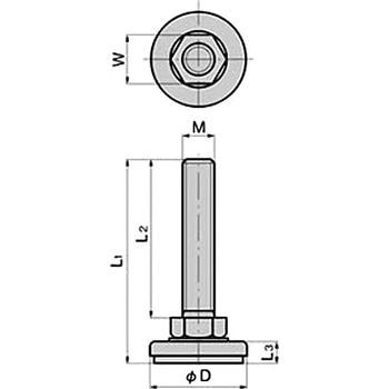 導電性レベルアジャスター(M12×L2=70) TAKIGEN(タキゲン)