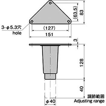 ステンレス アジャスト脚 TAKIGEN(タキゲン)