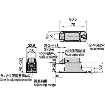 密閉リフトハンドル用ラッチ受 TAKIGEN(タキゲン)