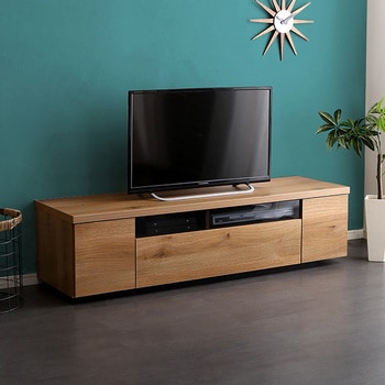 シンプルで美しいスタイリッシュな木製テレビ台（テレビボード）幅120cm 完成品