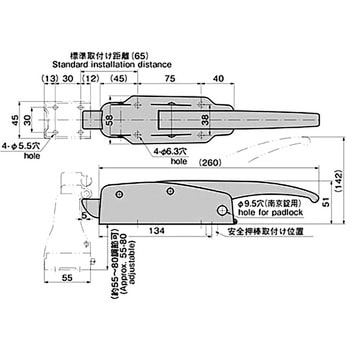 ステンレス 密閉用セフティハンドル タキゲン(TAKIGEN) 平面ハンドル 【通販モノタロウ】