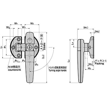 ステンレス 大型密閉用ハンドル TAKIGEN(タキゲン)