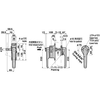 ステンレス 大型ローラー締りハンドル TAKIGEN(タキゲン)