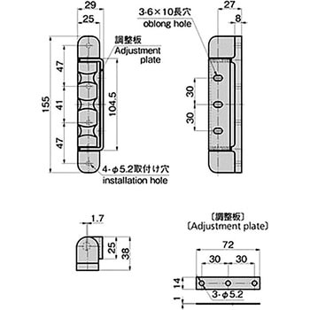 ステンレス コーナーヒンジ TAKIGEN(タキゲン)