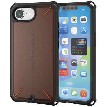 iPhone 16e ケース ハイブリッド 特殊素材D3O 超耐衝撃 ストラップホール付 フィルム付 ZEROSHOCK エレコム