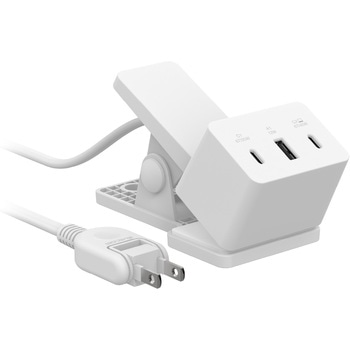 67W 充電器 一体型ケーブル1.5m USB Type-C ×2 USB-A ×1 高出力 PD/PPS対応 クリップ式固定 GaNII Plus エレコム