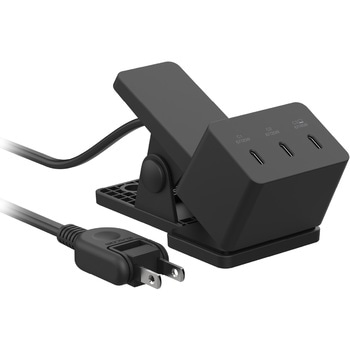 67W 充電器 一体型ケーブル1.5m USB Type-C×3 高出力 PD/PPS対応 クリップ式固定 GaNII Plus採用 エレコム