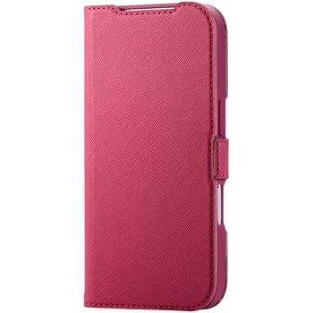 iPhone17 Pro ケース レザー 手帳型 マグネット 衝撃吸収 超軽量 薄型 スタンド機能付 花柄 UltraSlim エレコム