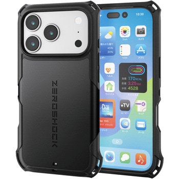 iPhone17 Pro ケース ハイブリッド 衝撃吸収 フィルム付 ZEROSHOCK - エレコム