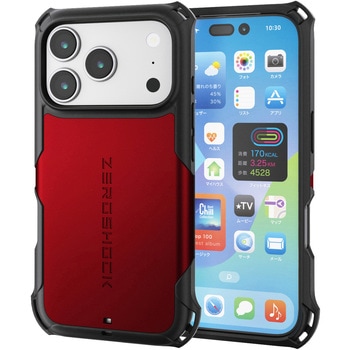 iPhone17 Pro ケース ハイブリッド 衝撃吸収 フィルム付 ZEROSHOCK - エレコム