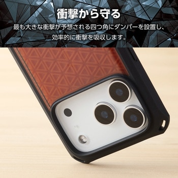 iPhone17 Pro ケース ハイブリッド D3O(R) 超衝撃保護 フィルム付 ZEROSHOCK エレコム