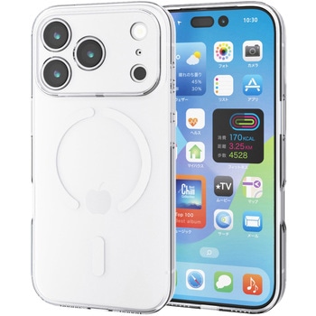 iPhone17 Pro ケース ソフト 衝撃吸収 MAGKEEP 磁力吸着ワイヤレス充電対応 極限保護 エレコム