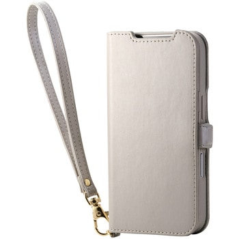 iPhone17 Pro ケース レザー 手帳型 マグネット 衝撃吸収 ハンドストラップ付 スタンド機能付 エレコム