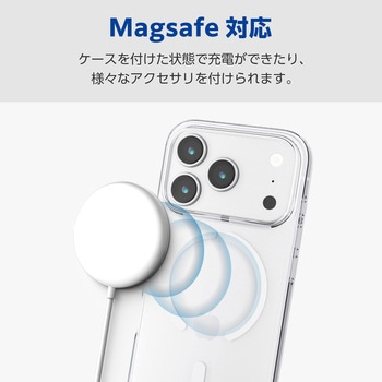 iPhone17 Pro ケース ソフト 衝撃吸収 MAGKEEP 磁力吸着ワイヤレス充電対応 - エレコム