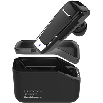 防水 Bluetoothイヤホンマイク 充電ケース付 ブラック カシムラ