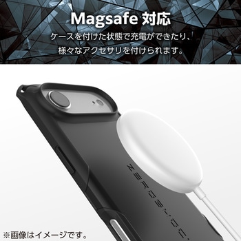 iPhone Air ケース ハイブリッド 衝撃吸収 MAGKEEP 磁力吸着ワイヤレス充電対応 フィルム付 ZEROSHOCK - エレコム