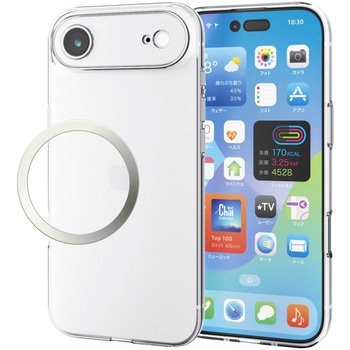 iPhone Air ケース ソフト 磁気吸着対応メタルステッカー付 極限保護 エレコム