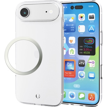 iPhone Air ケース ソフト 薄型 磁気吸着対応メタルステッカー付 エレコム