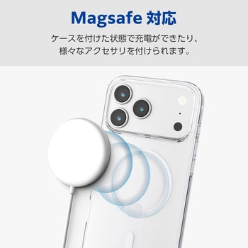 iPhone17 Pro Max ケース ソフト 衝撃吸収 MAGKEEP 磁力吸着ワイヤレス充電対応 - エレコム