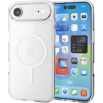 iPhone Air ケース ハイブリッド 衝撃吸収 MAGKEEP 磁力吸着ワイヤレス充電対応 - エレコム