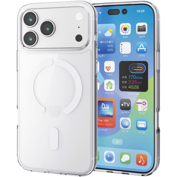 iPhone17 Pro Max ケース ハイブリッド 衝撃吸収 MAGKEEP 磁力吸着ワイヤレス充電対応 - エレコム