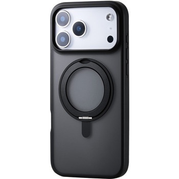iPhone17 Pro Max ケース ハイブリッド 衝撃吸収 MAGKEEP 磁力吸着ワイヤレス充電対応 360度回転スタンド付 エレコム