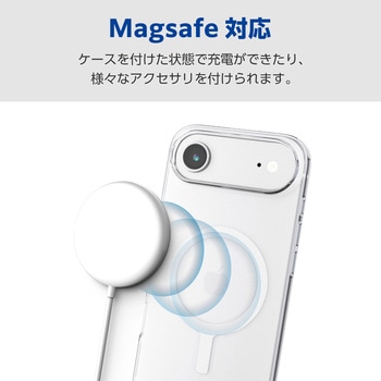 iPhone Air ケース ソフト 衝撃吸収 薄型 MAGKEEP 磁力吸着ワイヤレス充電対応 高透明 - エレコム