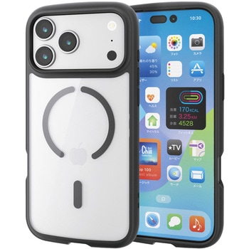 iPhone17 Pro Max ケース ハイブリッド 衝撃吸収 軽量 薄型 MAGKEEP 磁力吸着ワイヤレス充電対応 エレコム