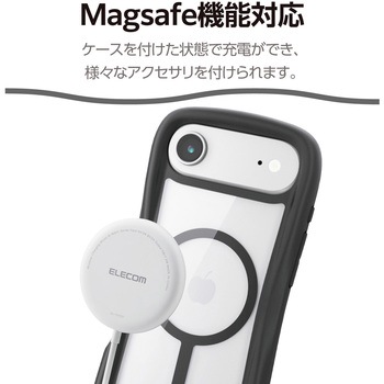 iPhone Air ケース ハイブリッド 衝撃吸収 MAGKEEP 磁力吸着ワイヤレス充電対応 Grippy - エレコム