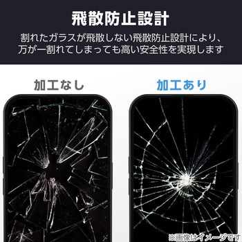 iPhone17 ガラスフィルム 高透明 ブルーライトカット D3O(R) 超衝撃保護 10H超 Gorilla(R) 傷に強い 薄型 エレコム