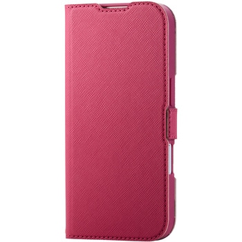 iPhone17 ケース レザー 手帳型 マグネット 衝撃吸収 超軽量 薄型 スタンド機能付 花柄 UltraSlim エレコム