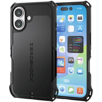 iPhone17 ケース ハイブリッド 衝撃吸収 MAGKEEP 磁力吸着ワイヤレス充電対応 フィルム付 ZEROSHOCK エレコム