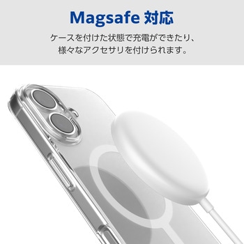 iPhone17 ケース ソフト 衝撃吸収 MAGKEEP 磁力吸着ワイヤレス充電対応 極限保護 エレコム