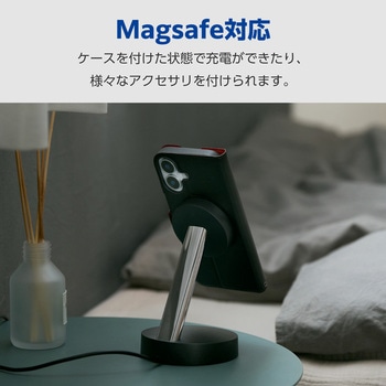iPhone17 ケース レザー 手帳型 マグネット 衝撃吸収 MAGKEEP 磁力吸着ワイヤレス充電対応 スタンド機能付 エレコム