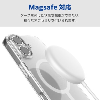 iPhone17 ケース ソフト 衝撃吸収 MAGKEEP 磁力吸着ワイヤレス充電対応 - エレコム