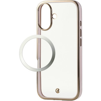 iPhone17 ケース ソフト 衝撃吸収 磁気吸着対応メタルステッカー付 メタリックライン エレコム