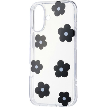 iPhone17 ケース ソフト 衝撃吸収 花柄デザイン エレコム