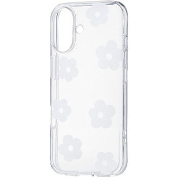 iPhone17 ケース ソフト 衝撃吸収 花柄デザイン エレコム